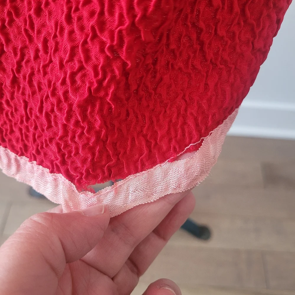 Vintage 1960s dagger collar red mini dress size small - Picture 11 of 14